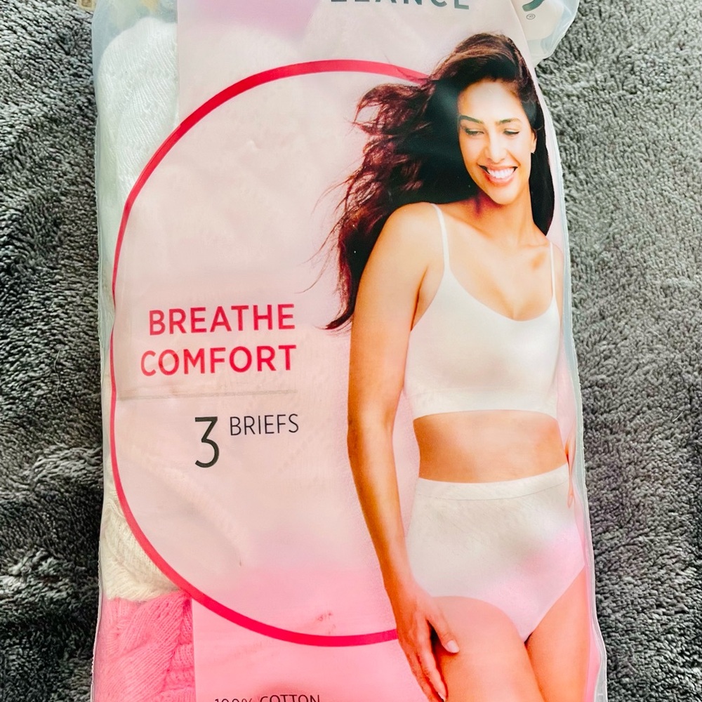 Jockey Breathe Comfort Women's Briefs - White - 3 Pack